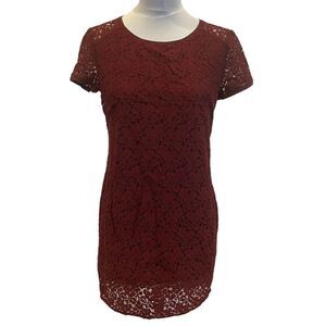 Talula Maroon Lace Dress Date Night Valentine's Day Love